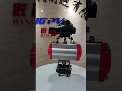 Aktuator Pneumatik Didorong WCB NPT BSP Katup Bola 3PC Berulir