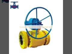 Turbin Flanged Ball Valve yang dipasang di Trunnion
